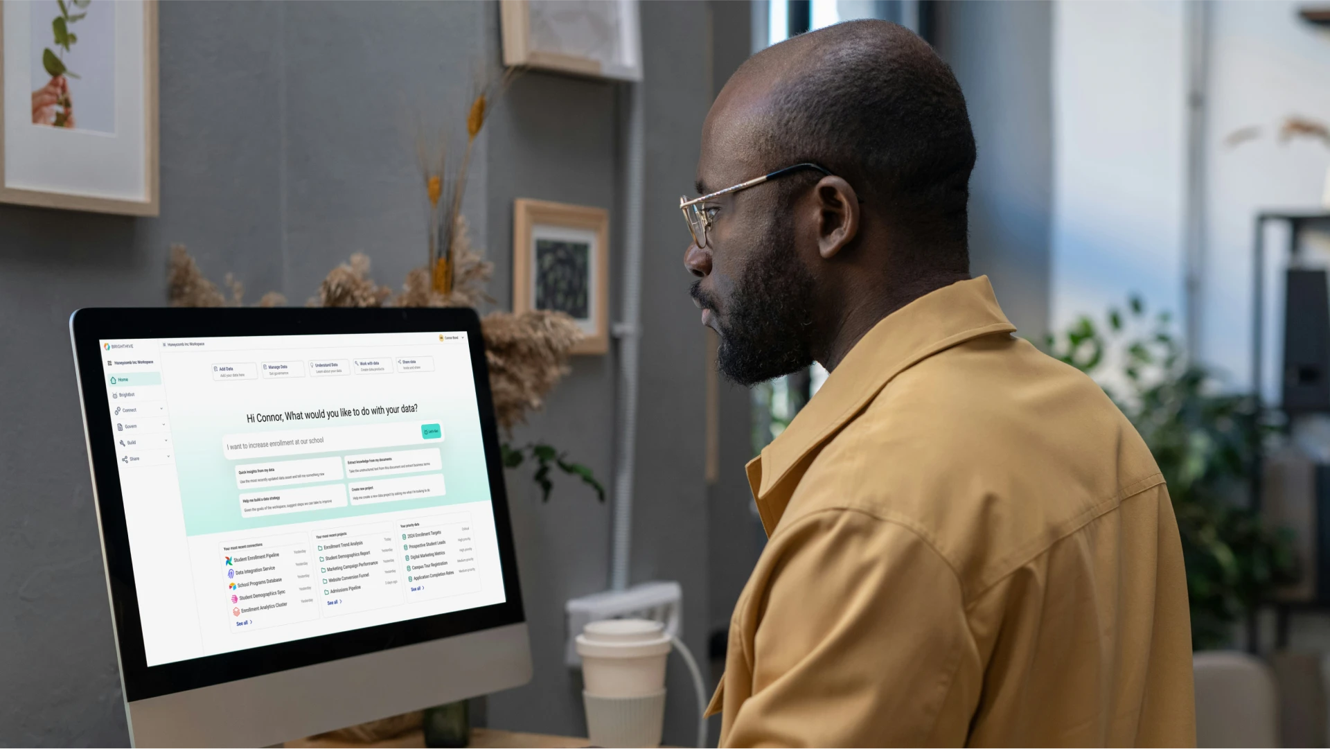 BrightHive AI data analysis interface
