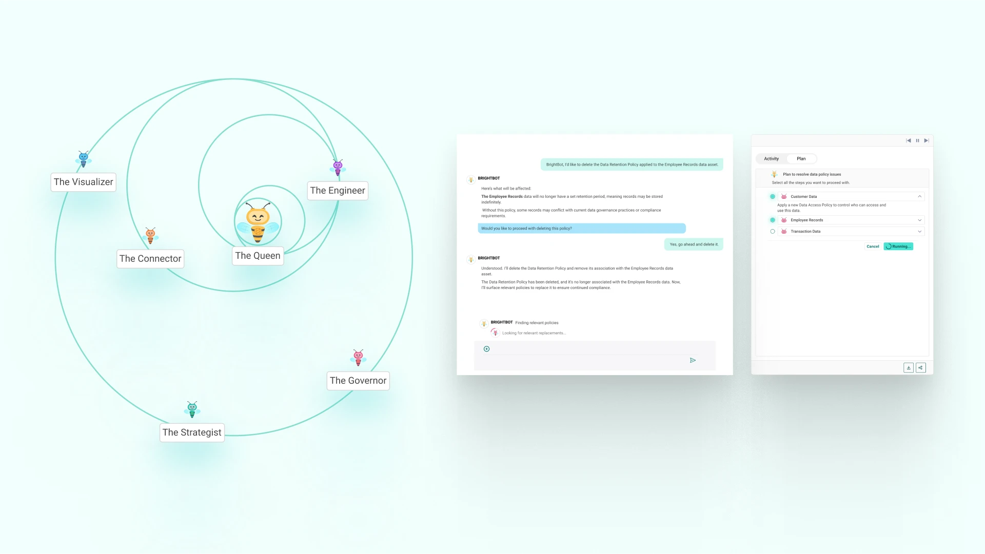 BrightHive AI agents and screen components
