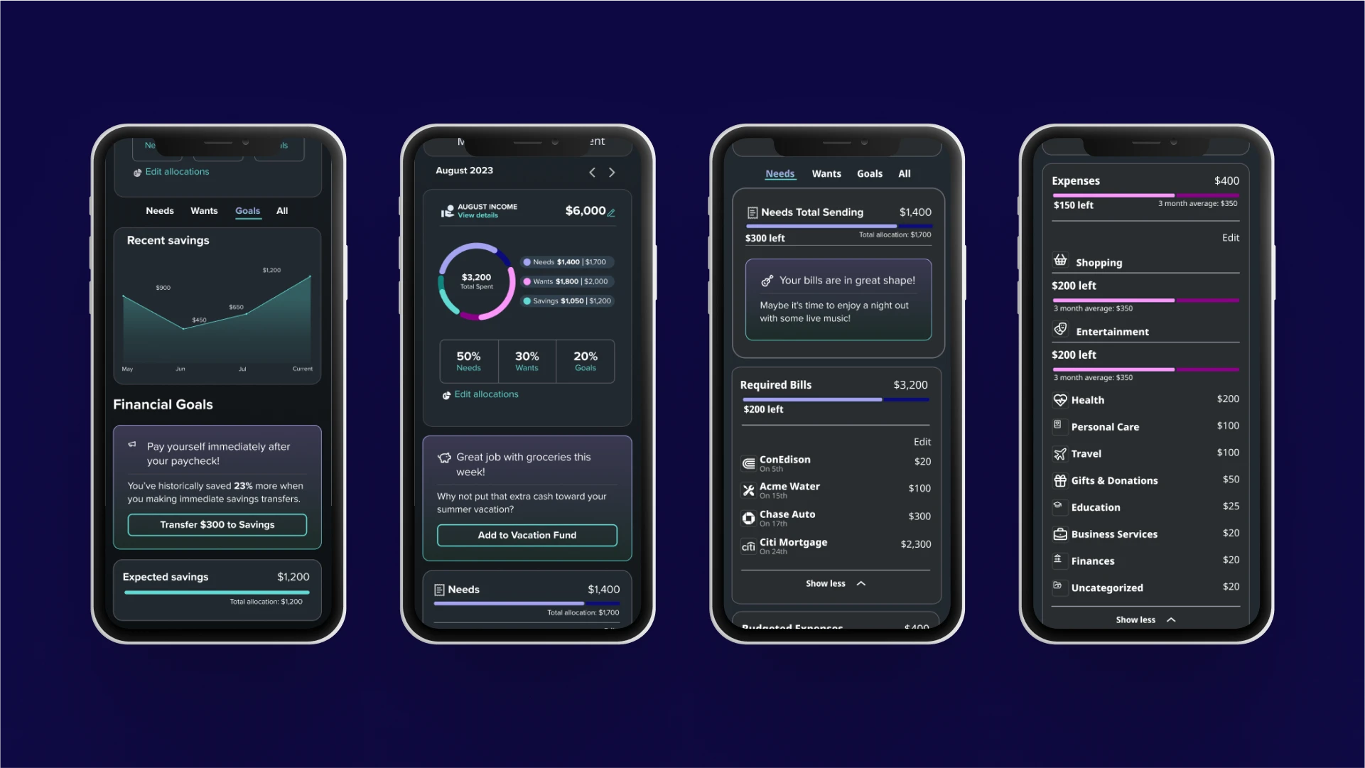 Money Matters final app mockups